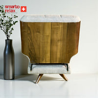 Smarto Relax TV Koltuğu Genova Siena  Ergonomik Döner Mekanizma Kadife/Şönil Krem Rengi