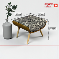 Smarto Relax TV Koltuğu Napoli Sabit Ergonomik Kadife/Şönil Beyaz Siyah Dekoratif Baba Koltuğu