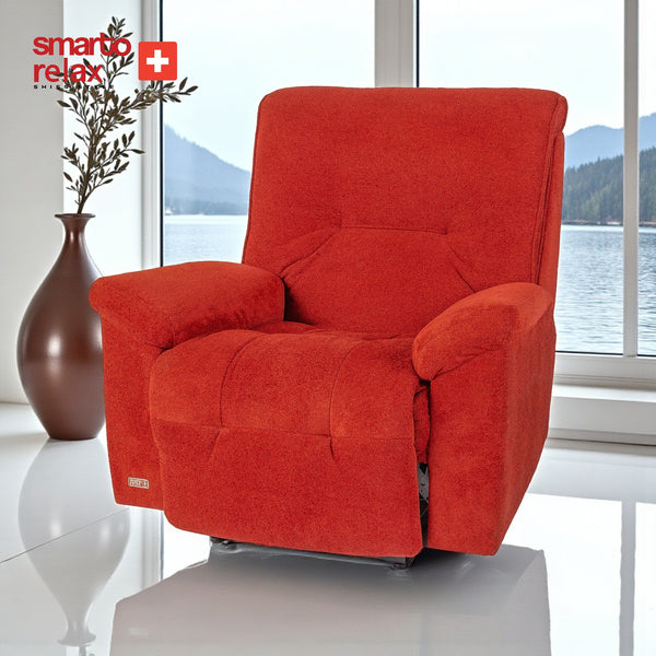 Smarto Relax TV Koltuğu Porto Elektrikli Sırt Dayanağı Kontrol Panelli Ergonomik Kırmızı Dekoratif Baba Koltuğu – Default Title