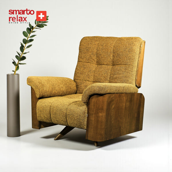 Smarto Relax TV Koltuğu Sicilya Ergonomik Döner Mekanizma Bukle Polyester Kahverengi Dekoratif Baba Koltuğu – Default Title