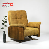Smarto Relax TV Koltuğu Sicilya Ergonomik Döner Mekanizma Bukle Polyester Kahverengi Dekoratif Baba Koltuğu