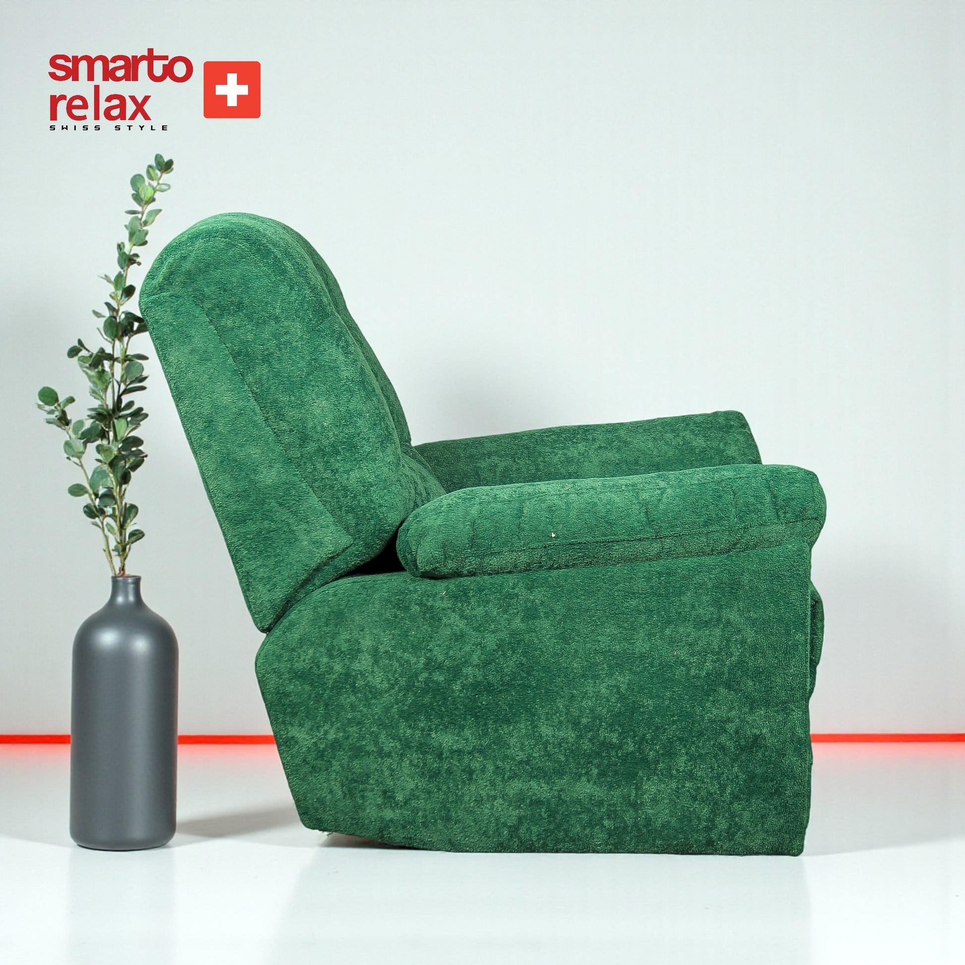 Smarto Ticino yeşil TV koltuk – manuel sırt dayama ve leke tutmaz kadife kumaş ile %20 indirimli konfor4
