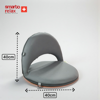 Smarto Relax Katlanabilir Minder— Taşınabilir, Dayanıklı, Dış Mekân, Gri,