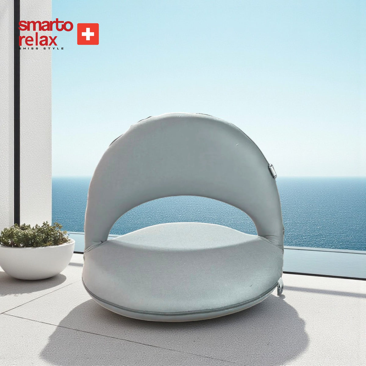 Smarto Relax Katlanabilir Minder— Taşınabilir, Dayanıklı, Dış Mekân, Gri,
