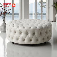 Smarto Relax Puf Evolene Ayaksız Kapitoneli Dekoratif 100x45 cm