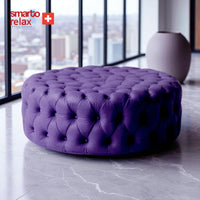 Smarto Relax Puf Evolene Ayaksız Kapitoneli Dekoratif 100x45 cm