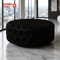 Smarto Relax Puf Evolene Ayaksız Kapitoneli Dekoratif 100x45 cm