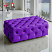 Smarto Relax Puf Guarda Ayaksız Kapitoneli Dekoratif 80x45x45 cm