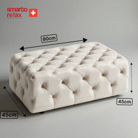 Smarto Relax Puf Guarda Ayaksız Kapitoneli Dekoratif 80x45x45 cm