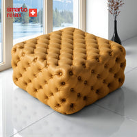 Smarto Relax Puf Poschiavo Ayaksız Kapitoneli Dekoratif 100x100x45 cm