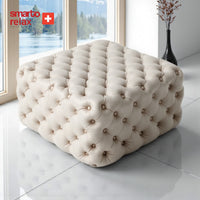 Smarto Relax Puf Poschiavo Ayaksız Kapitoneli Dekoratif 100x100x45 cm