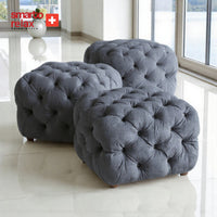 Smarto Relax Puf Zinal Ayaksız Kapitoneli Kare 45x45 cm