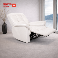 Smarto Relax TV Koltuğu Basel Elektrikli Masajlı Sırt Dayanağı Kontrol Panelli Ergonomik Deri Dekoratif Baba Koltuğu