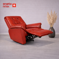 Smarto Relax TV Koltuğu Basel Elektrikli Masajlı Sırt Dayanağı Kontrol Panelli Ergonomik Deri Dekoratif Baba Koltuğu