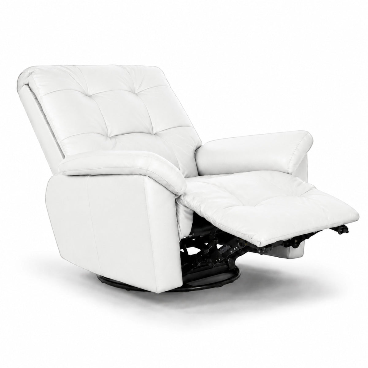 Smarto Relax Basel Elektrikli Masajlı Döner Sallanan TV Koltuğu Kontrol Panelli Ergonomik Gerçek Deri Baba Koltuğu