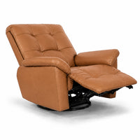 Smarto Relax Basel Elektrikli Masajlı Döner Sallanan TV Koltuğu Kontrol Panelli Ergonomik Gerçek Deri Baba Koltuğu