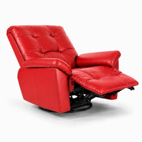 Smarto Relax Basel Elektrikli Masajlı Döner Sallanan TV Koltuğu Kontrol Panelli Ergonomik Gerçek Deri Baba Koltuğu