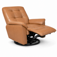 Smarto Relax TV Koltuğu Basel Elektrikli Masajlı Döner ve Sallanan Mekanızmalı Sırt Dayanağı Kontrol Panelli Ergonomik Deri Dekoratif Baba Koltuğu