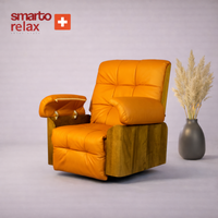 Smarto Relax TV Koltuğu Berlin Elektrikli Kontrol Panelli Sırt Dayanağı Kontrol Panelli Ergonomik Kırmızı Deri Dekoratif Baba Koltuğu