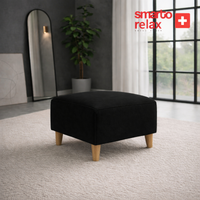Smarto Relax Babyface Kare Puf 60x60×45 – Ahşap Ayak