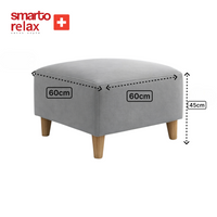 Smarto Relax Babyface Kare Puf 60x60×45 – Ahşap Ayak