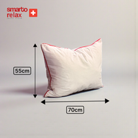 Smarto Relax Tekli ve 4'lü 70x50 cm Uyku Yastık – Karışım Elyaf Dolgu,Pamuklu kumaş, Anti-Bakteriyel Büyük Boy