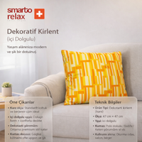 Smarto Relax İçi Dolgulu Kırlent  45x45 cm Kare – Salon & Berjer Kırlenti