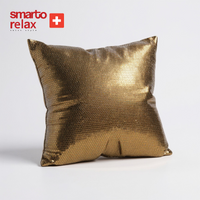 Smarto Relax 4'lü Antibakteriyel Desenli Gold Dekoratif Dolgulu Kırlent 45x45 cm