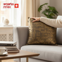 Smarto Relax Antibakteriyel Desenli Dekoratif Dolgulu  Kırlent 45x45 cm