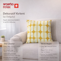 Smarto Relax İçi Dolgulu Kırlent  45x45 cm Kare – Salon & Berjer Kırlenti