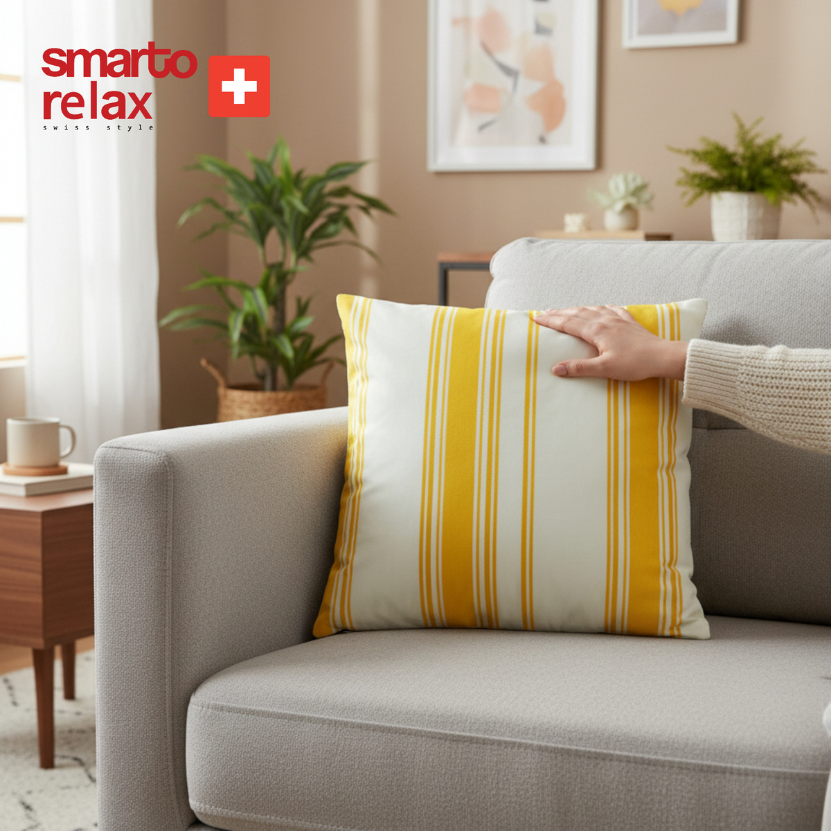Smarto Relax İçi Dolgulu Kırlent  45x45 cm Kare – Salon & Berjer Kırlenti