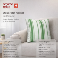 Smarto Relax İçi Dolgulu Kırlent  45x45 cm Kare – Salon & Berjer Kırlenti