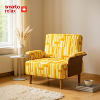 Smarto Relax İstabul Ahşap İskelet Kolçaklı Tekli Modül Koltuk 80x80 – Polyester Kumaş – Ahşap Ayaklı