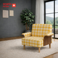 Smarto Relax İstabul Ahşap İskelet Kolçaklı Tekli Modül Koltuk 80x80 – Polyester Kumaş – Ahşap Ayaklı