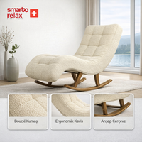 Smarto Relax Dinlenme Koltuğu Napoli 2 Sallanan Ergonomik tedy/Şönil Beyaz