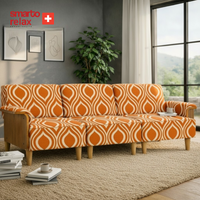 Smarto Relax İstanbul Üçlü Koltuk takımı 270cm – Kumaş Polyester, İskelet Ahşap, Ayak Ahşap