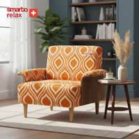Smarto Relax İstabul Ahşap İskelet Kolçaklı Tekli Modül Koltuk 80x80 – Polyester Kumaş – Ahşap Ayaklı