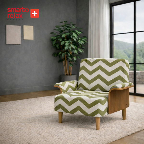 Smarto Relax İstabul Ahşap İskelet Kolçaklı Tekli Modül Koltuk 80x80 – Polyester Kumaş – Ahşap Ayaklı