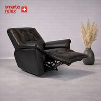 Smarto Relax TV Koltuğu Basel Elektrikli Masajlı Sırt Dayanağı Kontrol Panelli Ergonomik Deri Dekoratif Baba Koltuğu