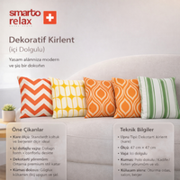 Smarto Relax 4'Lü İçi Dolgulu Kırlent  45x45 cm Kare – Salon & Berjer Kırlenti