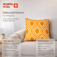 Smarto Relax İçi Dolgulu Kırlent  45x45 cm Kare – Salon & Berjer Kırlenti