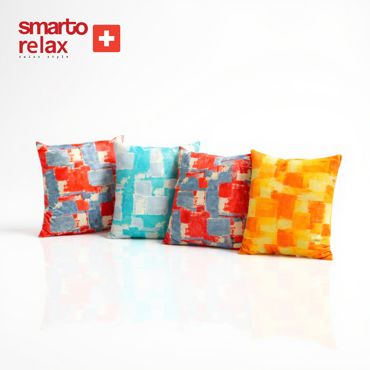 Smarto Relax İçi Dolgulu 4'lü Kırlent  45x45 cm Kare – Salon & Berjer Kırlenti
