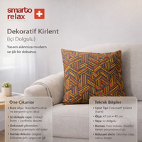 Smarto Relax İçi Dolgulu Kırlent  45x45 cm Kare – Salon & Berjer Kırlenti