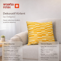 Smarto Relax İçi Dolgulu Kırlent  45x45 cm Kare – Salon & Berjer Kırlenti