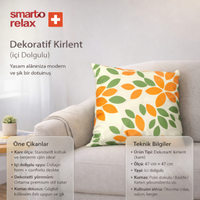 Smarto Relax İçi Dolgulu Kırlent  45x45 cm Kare – Salon & Berjer Kırlenti