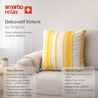 Smarto Relax İçi Dolgulu Kırlent  45x45 cm Kare – Salon & Berjer Kırlenti