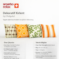 Smarto Relax 4'Lü İçi Dolgulu Kırlent  45x45 cm Kare – Salon & Berjer Kırlenti