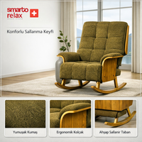 Smarto Relax TV Armchair Genova Nero Recliner Ergonomic Velvet/Chenille Brown