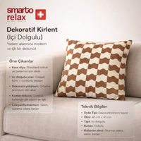 Smarto Relax İçi Dolgulu Kırlent  45x45 cm Kare – Salon & Berjer Kırlenti