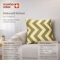 Smarto Relax İçi Dolgulu Kırlent  45x45 cm Kare – Salon & Berjer Kırlenti